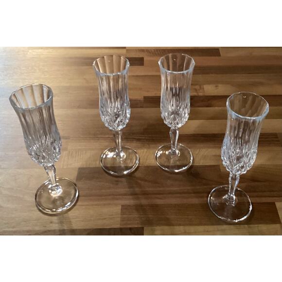 RCR Royal Crystal Rock 8” Fluted Champagne Glasses Aurea Italy Set Of 4 - Picture 2 of 10